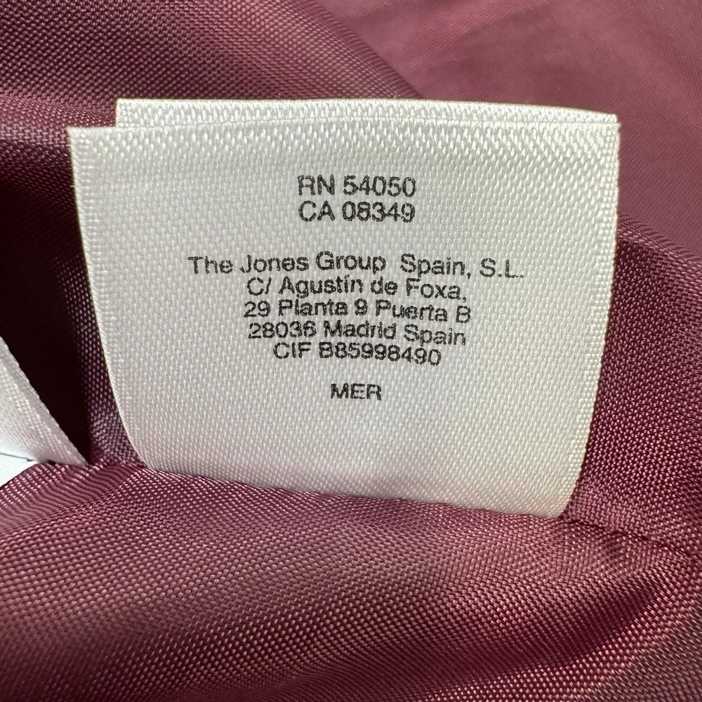 NEW Black Label Evan Picone Womens Sz 16 Burgundy Blazer Button Lined Preppy $72